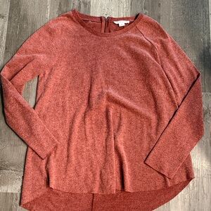 Cozy Brick Red Long Sleeve sweater top